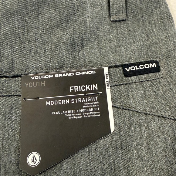 Volcom Frickin Modern Straight Chinos in Gray size 30 youth - Picture 3 of 5